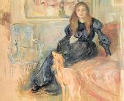 Julie Manet et son Levrier Laerte,, Berthe Morisot